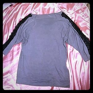 ➰🔅➰EUC Loft 3/4 Lace Sleeve Top